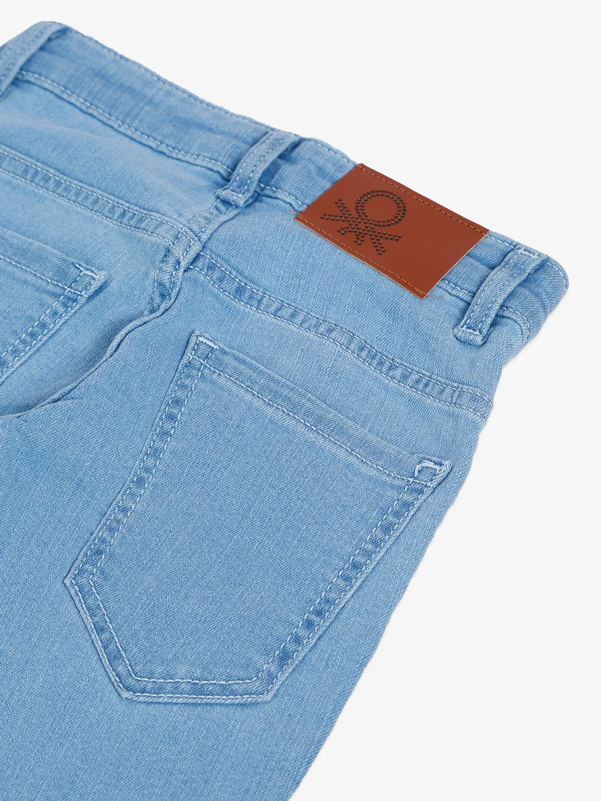 UCB light blue solid slim fit jeans