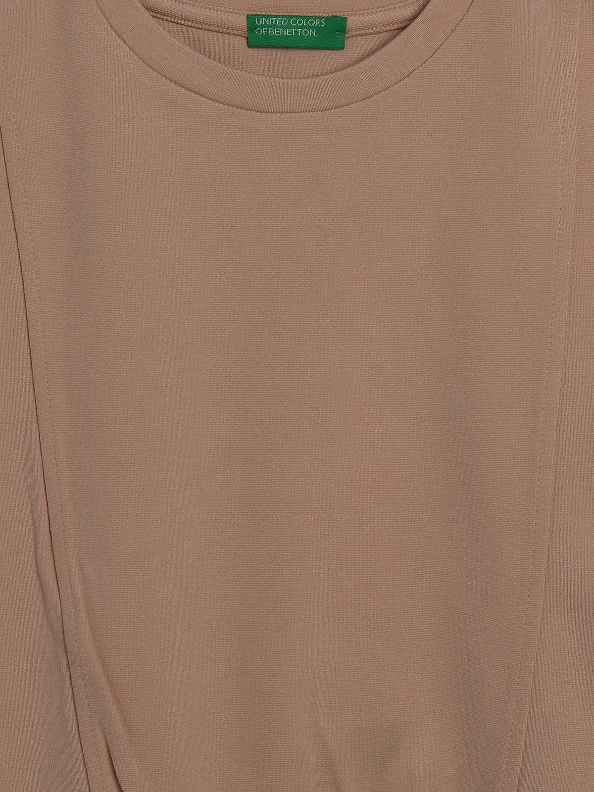 UCB light brown cotton plain crop top