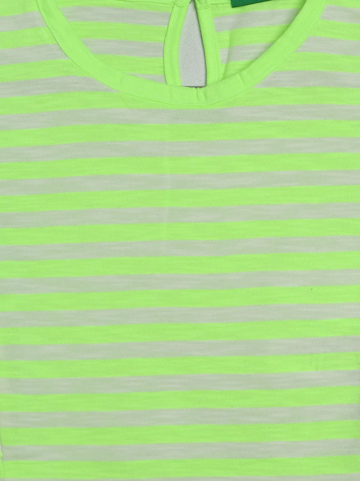 UCB neon green cotton stripe top