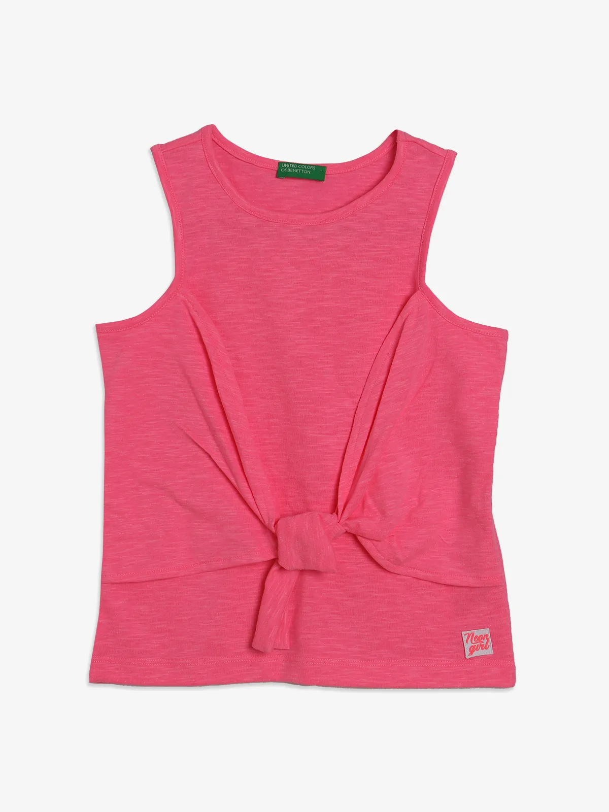 UCB neon pink plain tank top