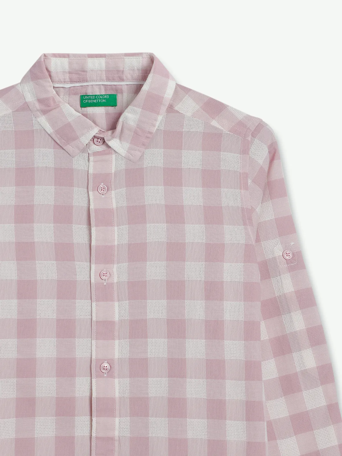 UCB onion pink checks cotton shirt