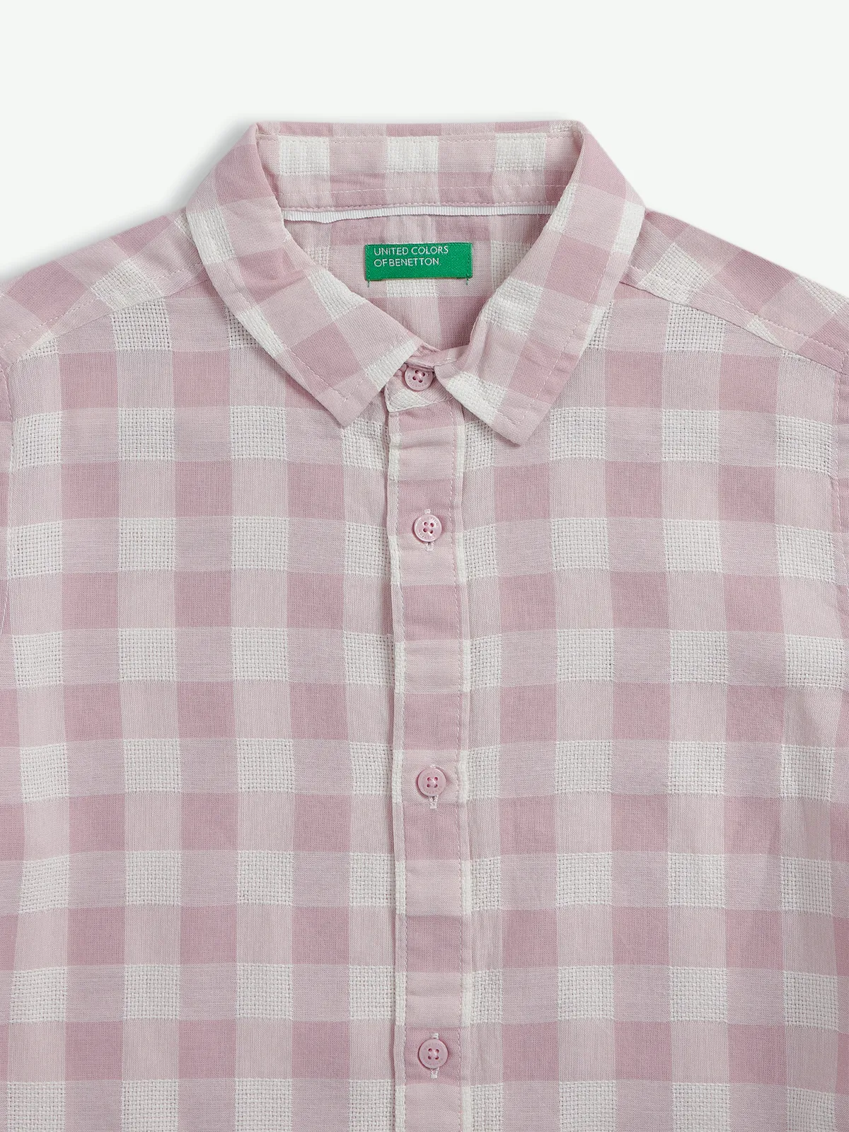 UCB onion pink checks cotton shirt