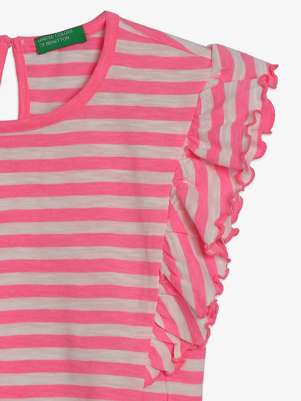 UCB pink stripe cotton crop top