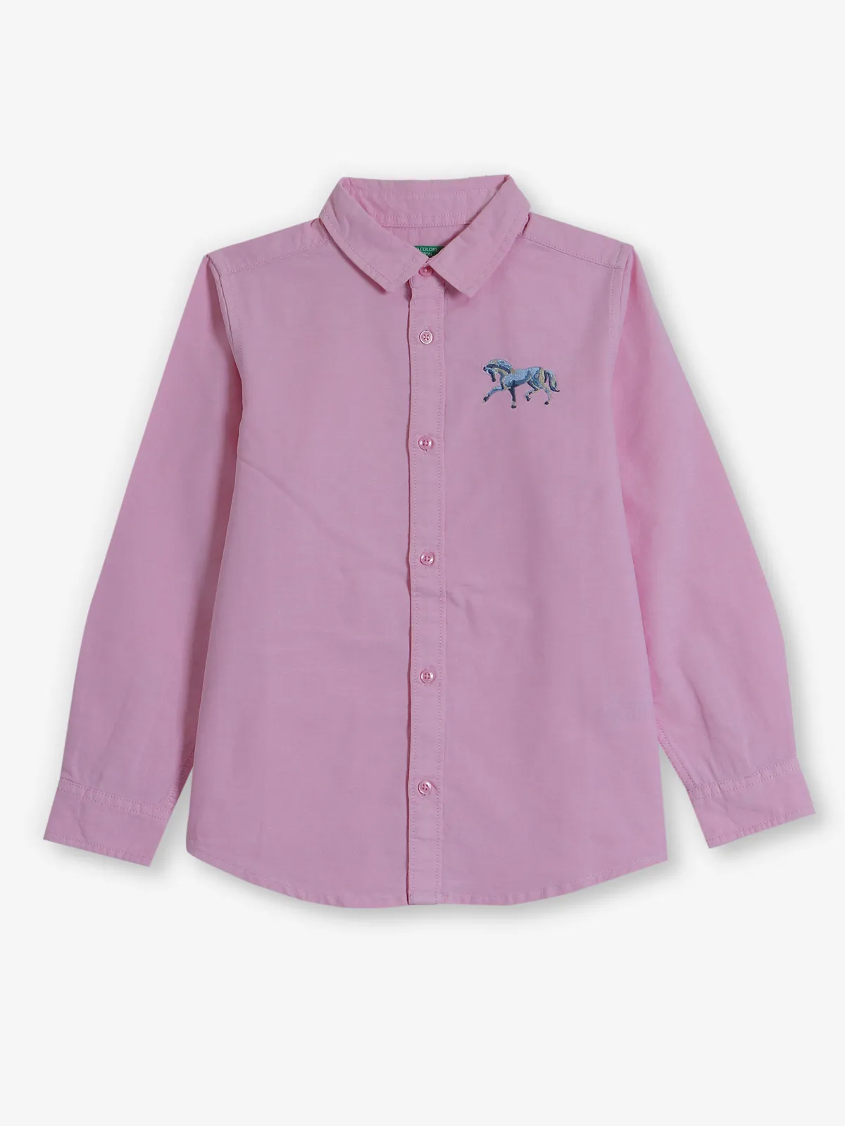 UCB plain pink cotton shirt