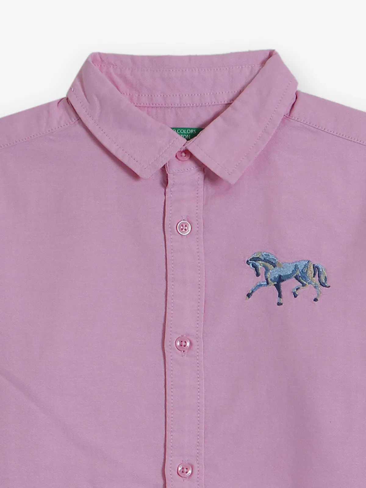 UCB plain pink cotton shirt