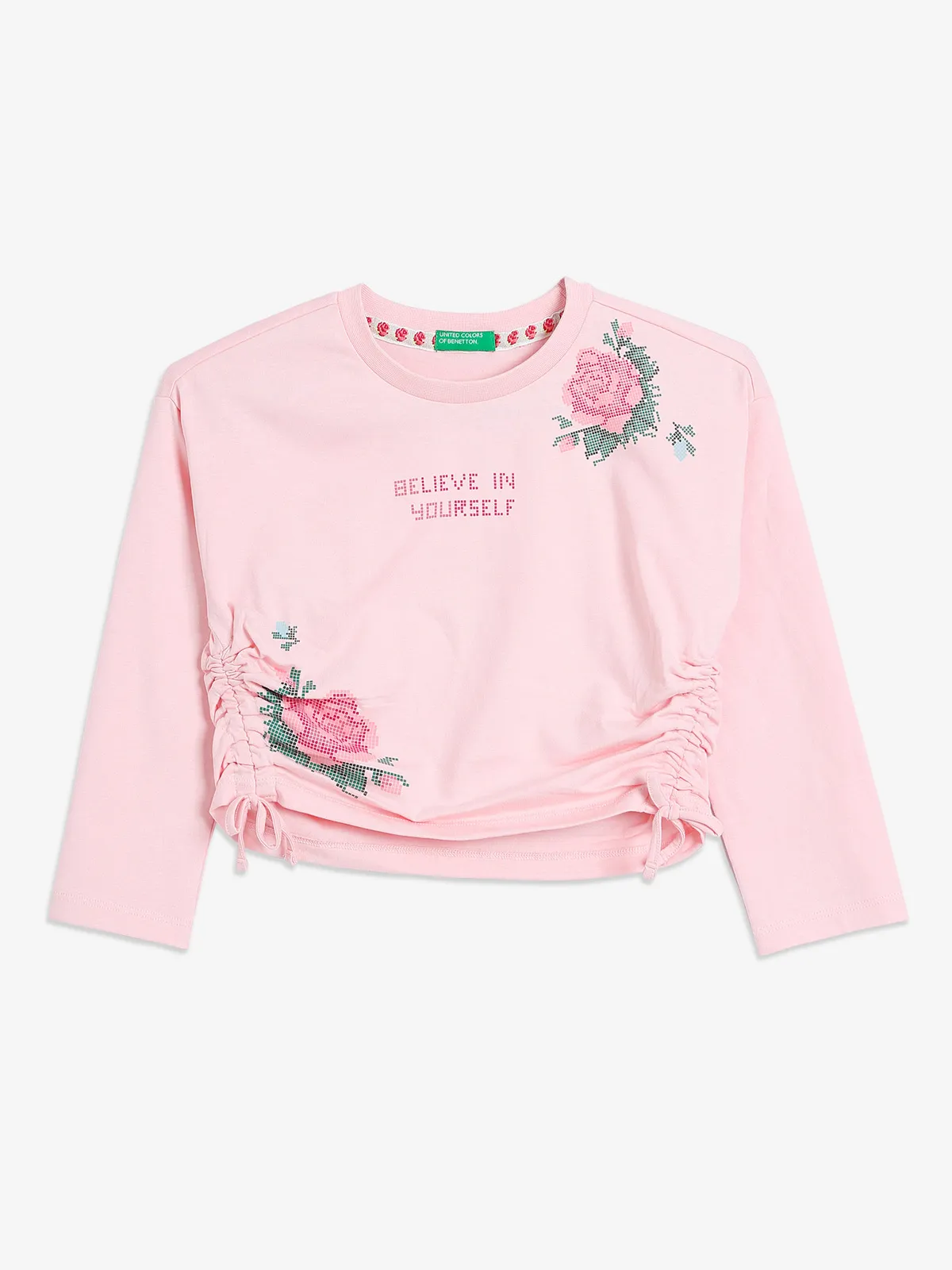 UCB printed cotton pink crop top