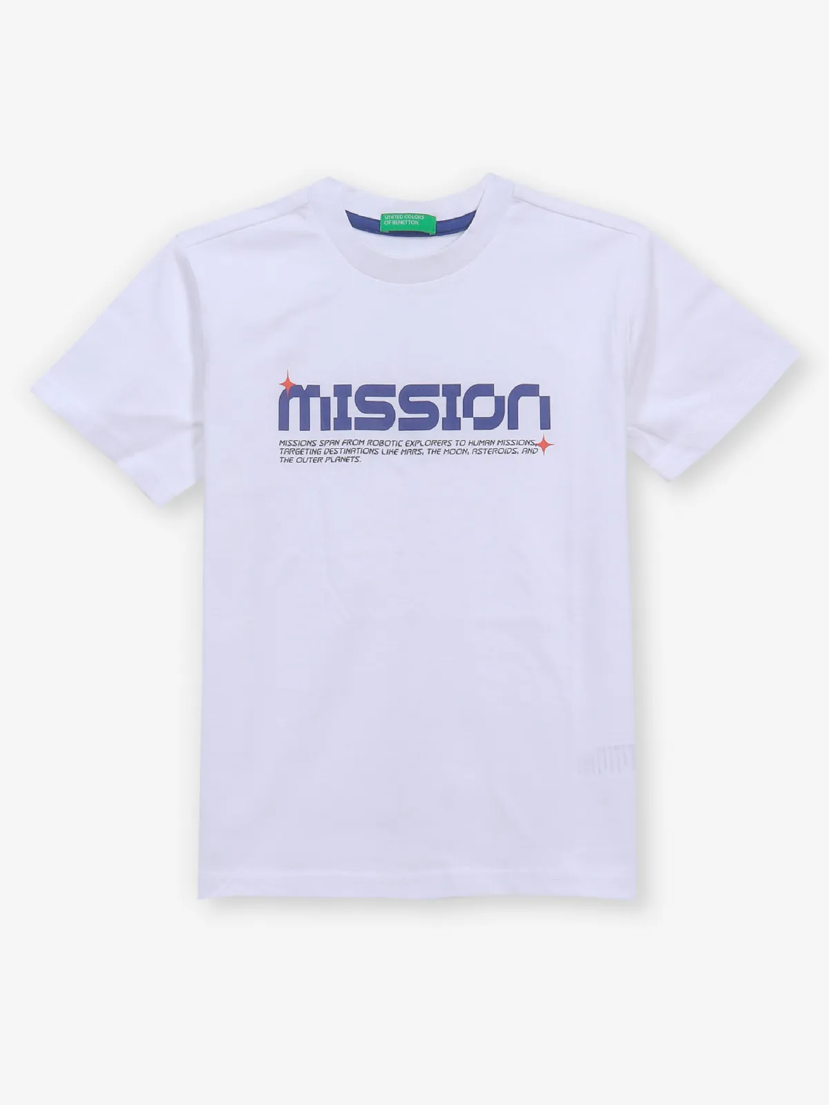 UCB printed white cotton t-shirt for boys