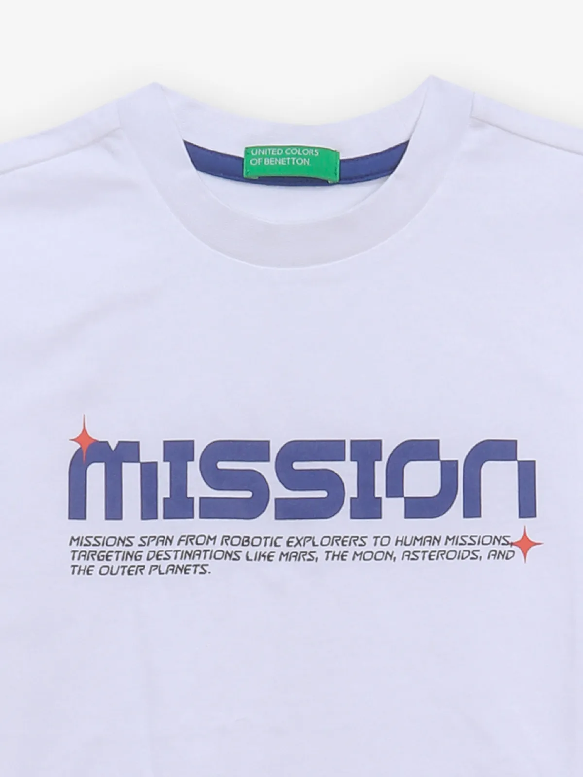 UCB printed white cotton t-shirt for boys
