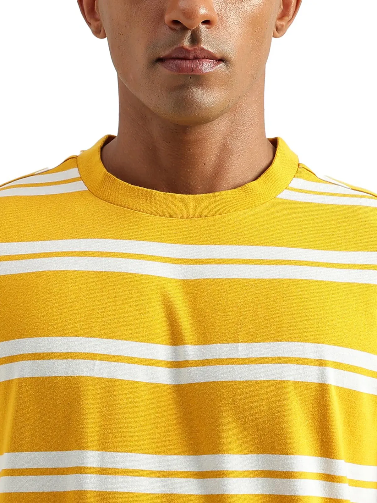 UCB yellow cotton round neck t shirt