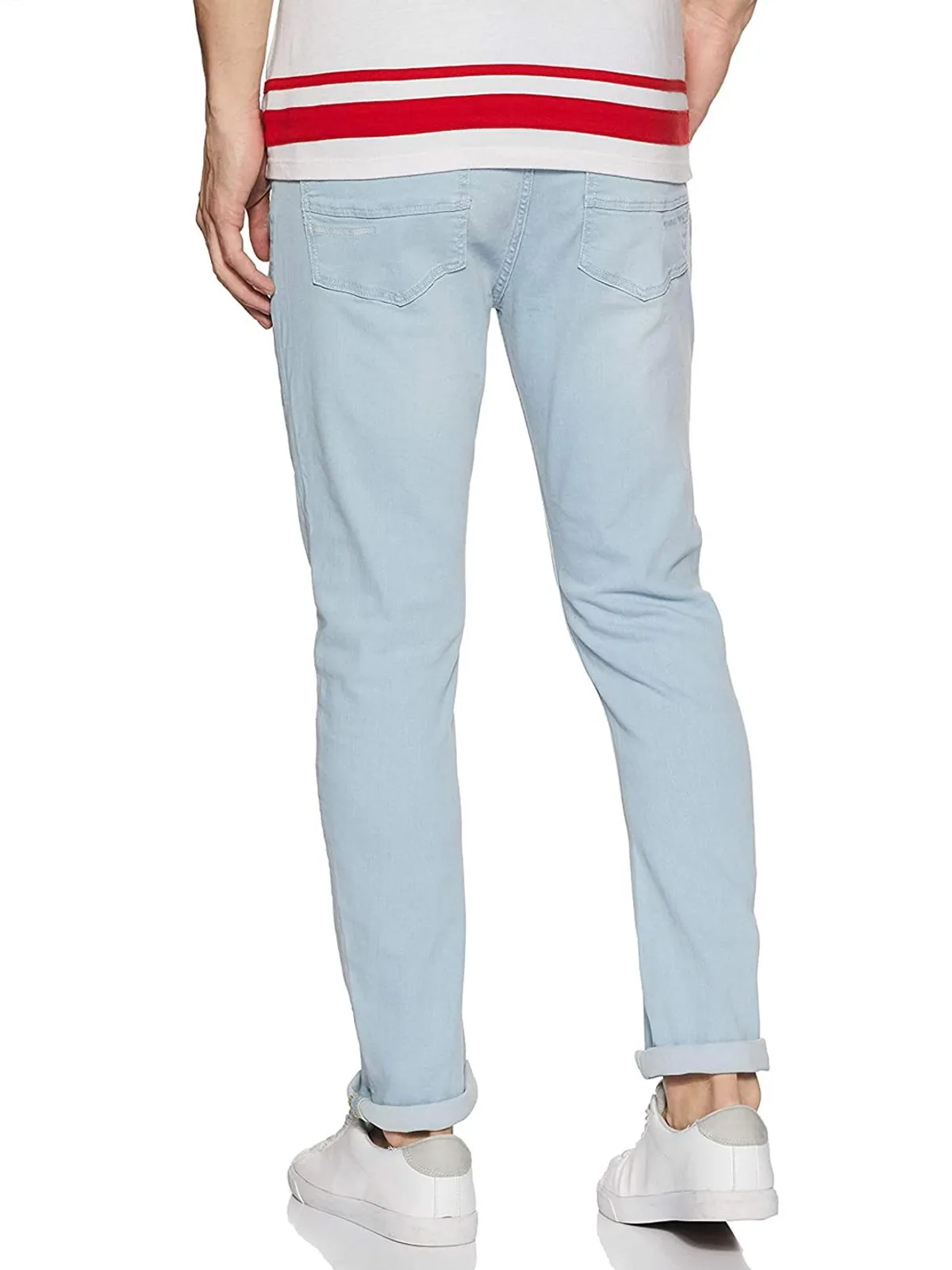 United Colors of Benetton slim fit solid light blue jeans
