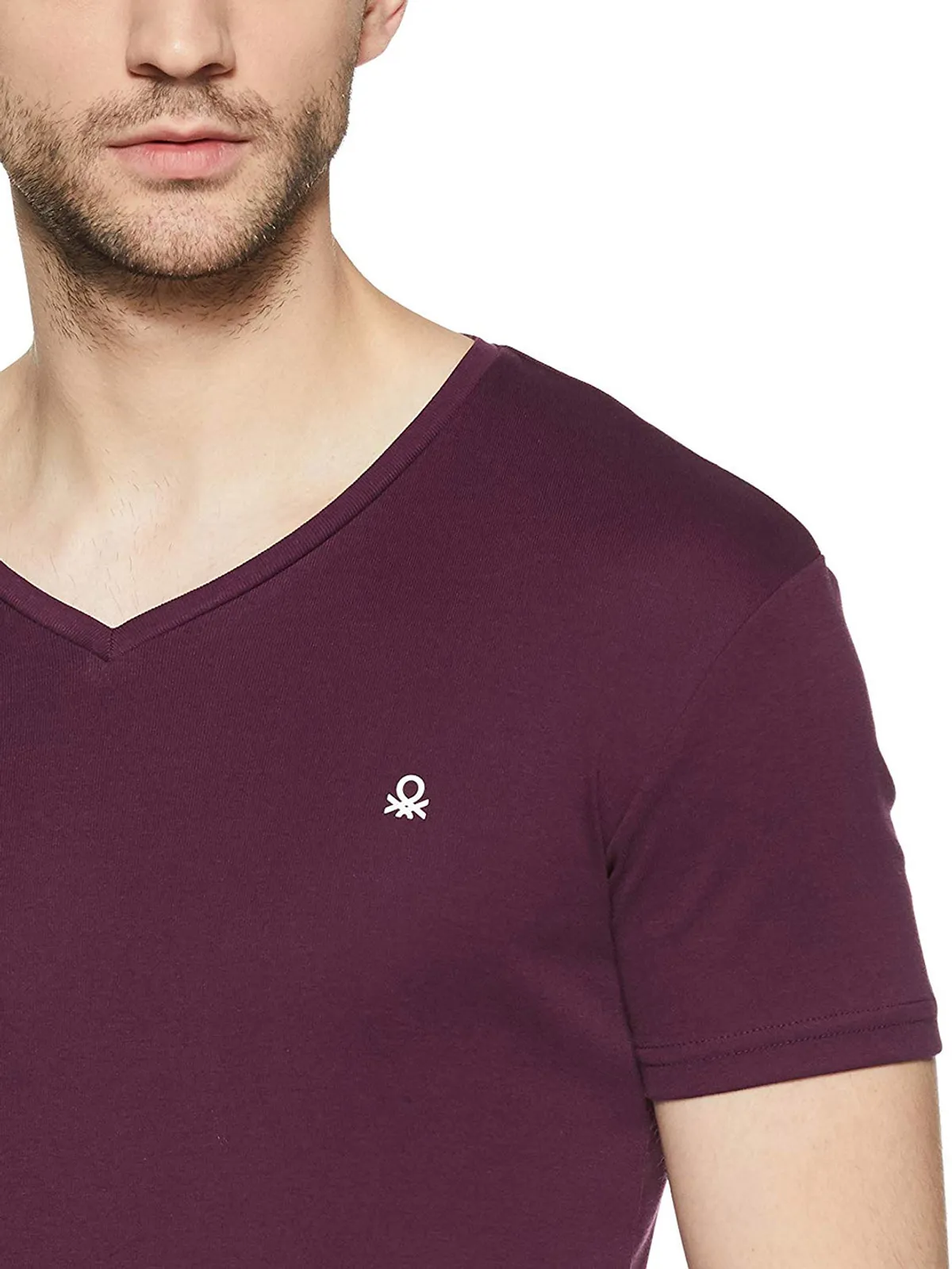 United Colors of Benetton solid purple t-shirt