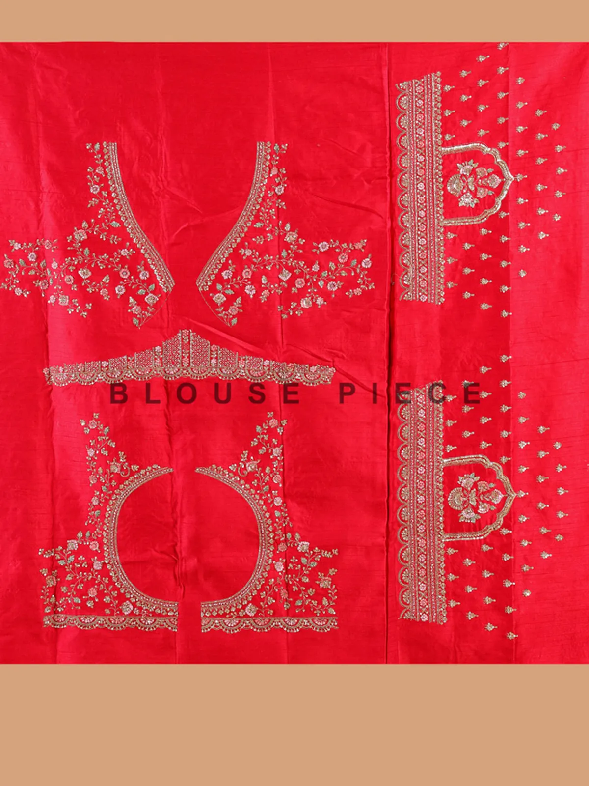Unstiched red georgette lehenga choli