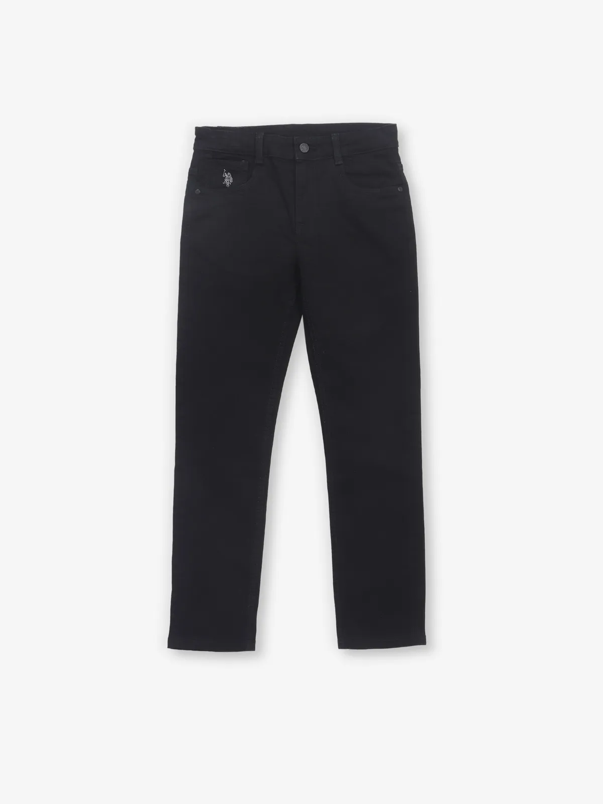 US POLO solid black slim fit jeans