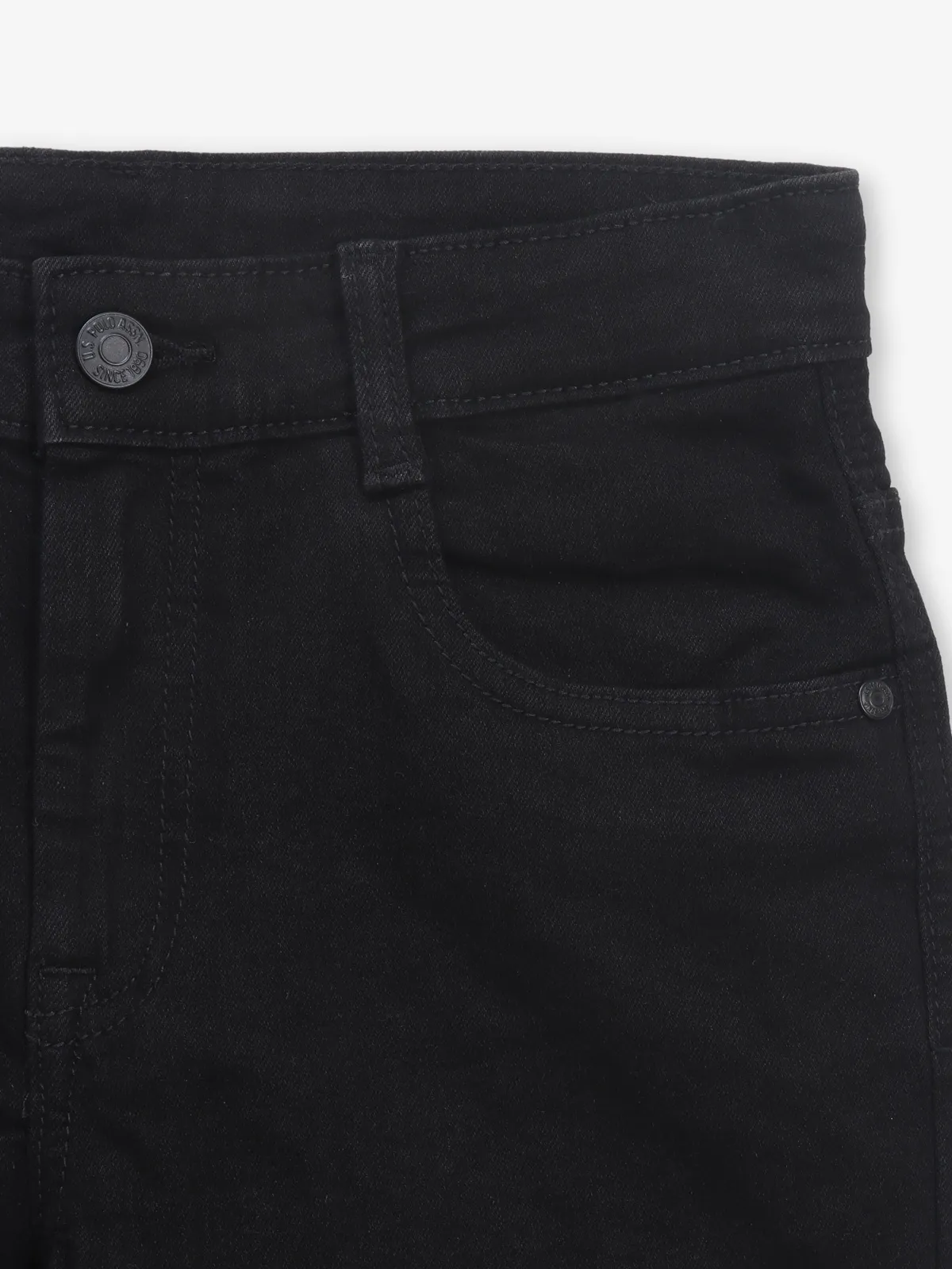 US POLO solid black slim fit jeans