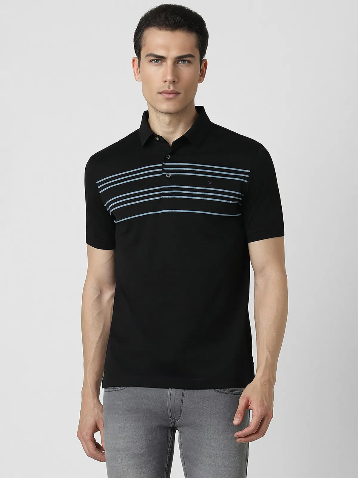 VAN HEUSEN black stripe t-shirt