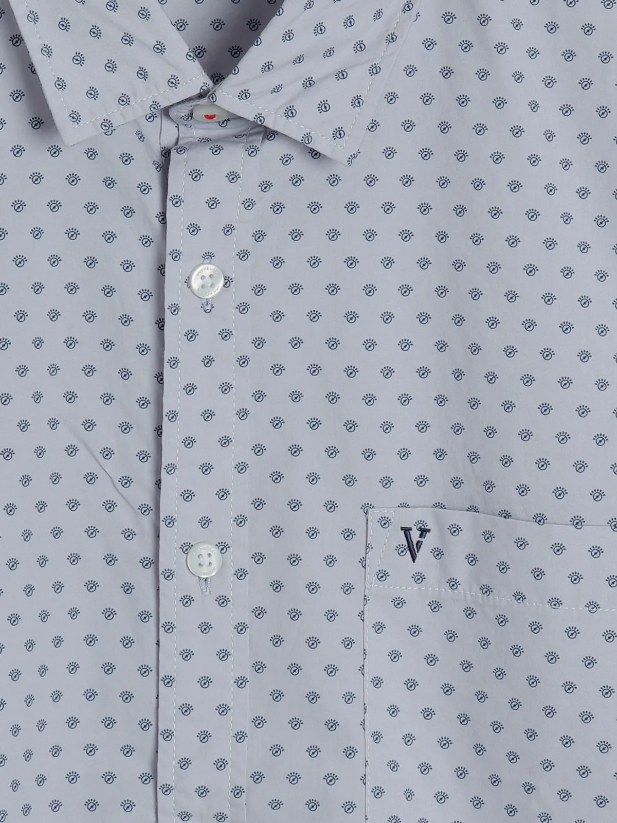 Van Heusen light grey printed shirt