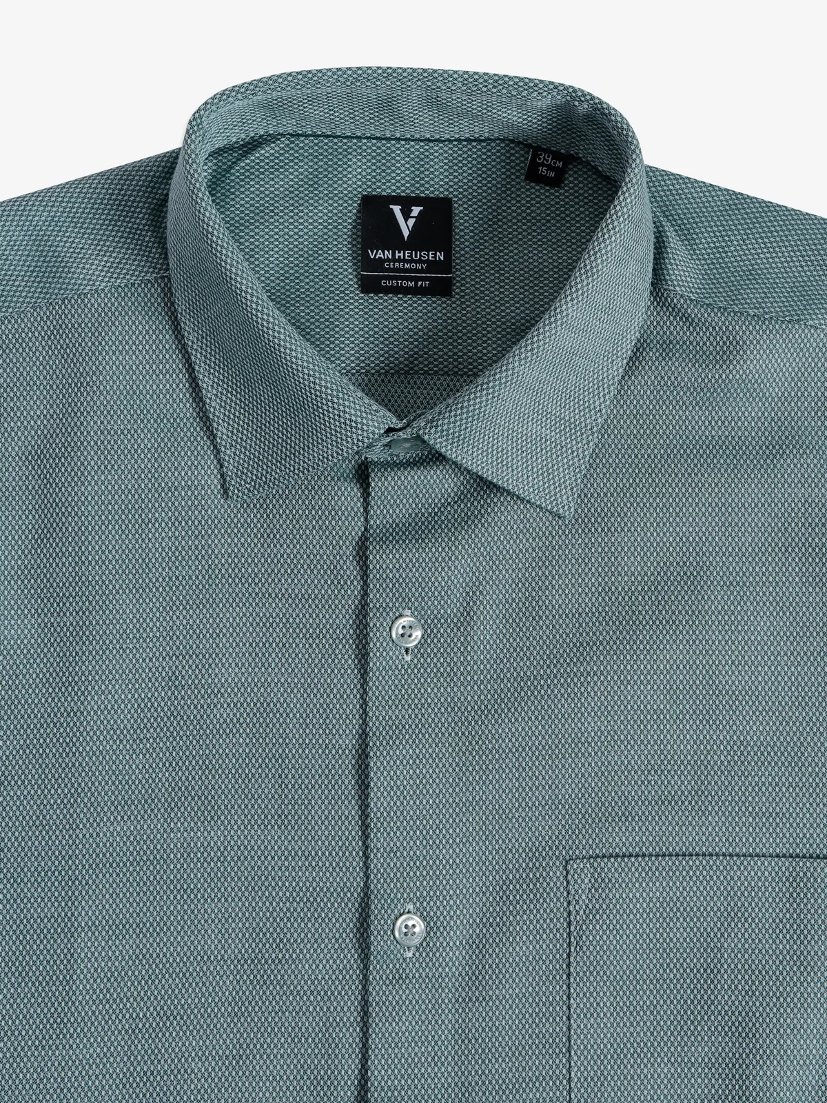 Van Heusen sage green textured shirt