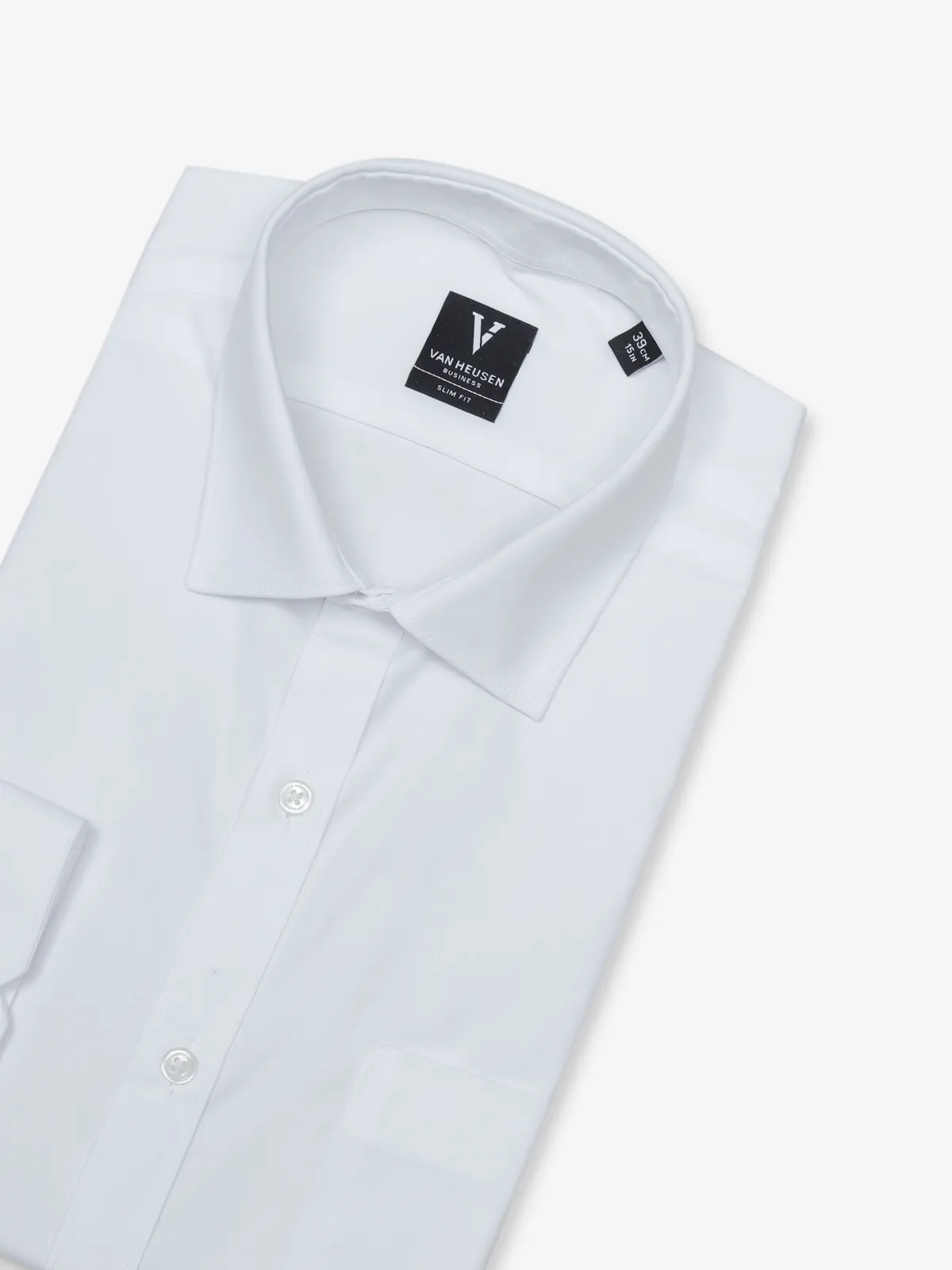 Van Heusen white plain slim fit shirt