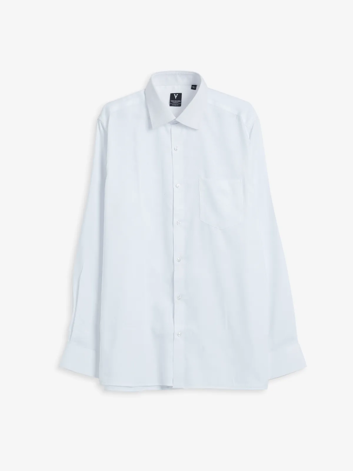 Van Heusen white texture cotton shirt