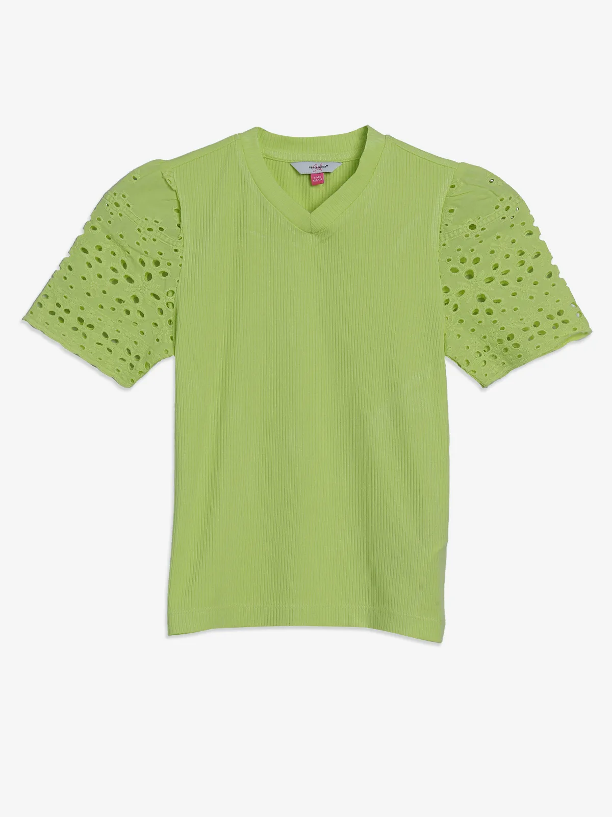 VERO MODA neon green plain t-shirt