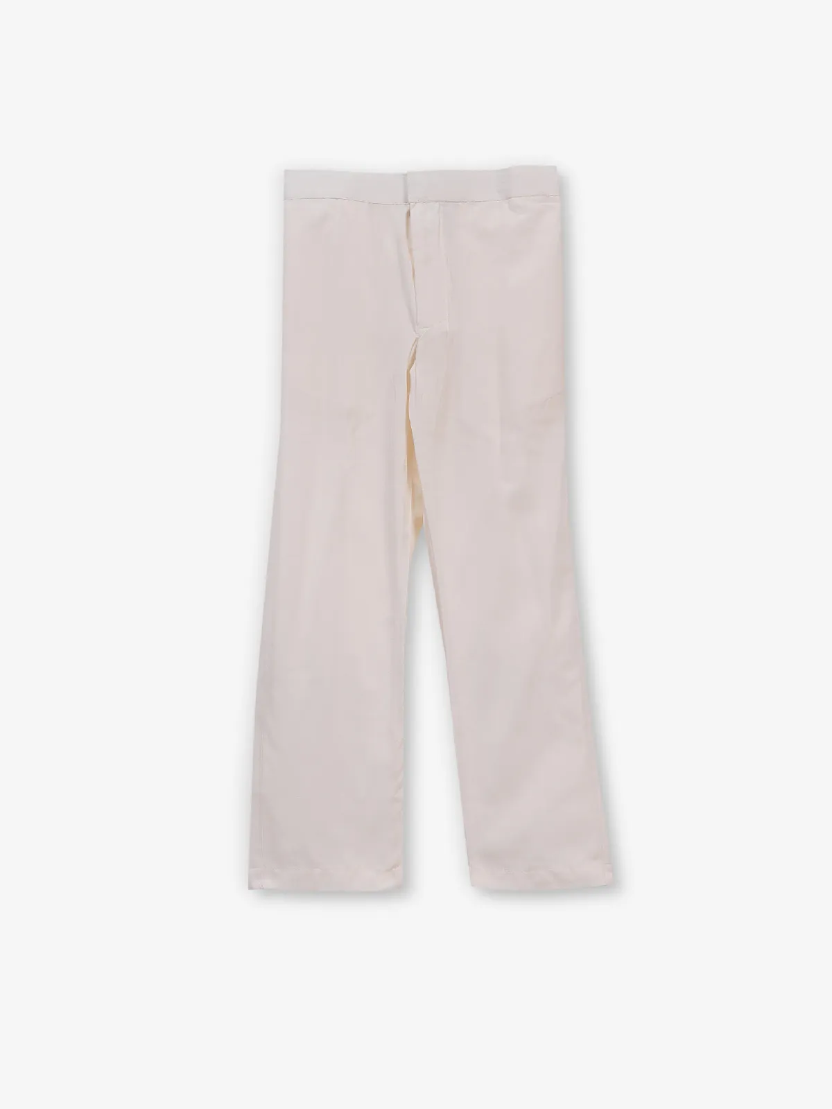 White and light pink silk indowestern set for boys
