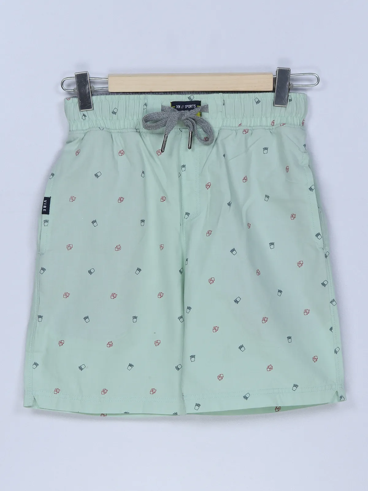 XN Replay mint green cotton shorts