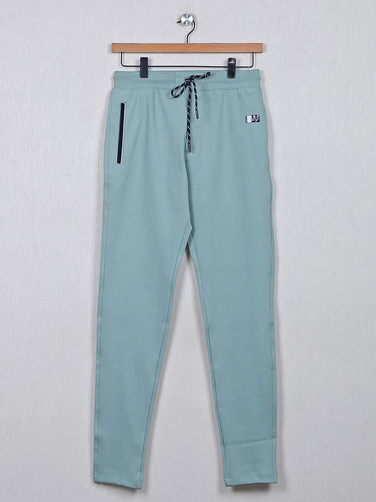 XN Replay sea green cotton night track pant