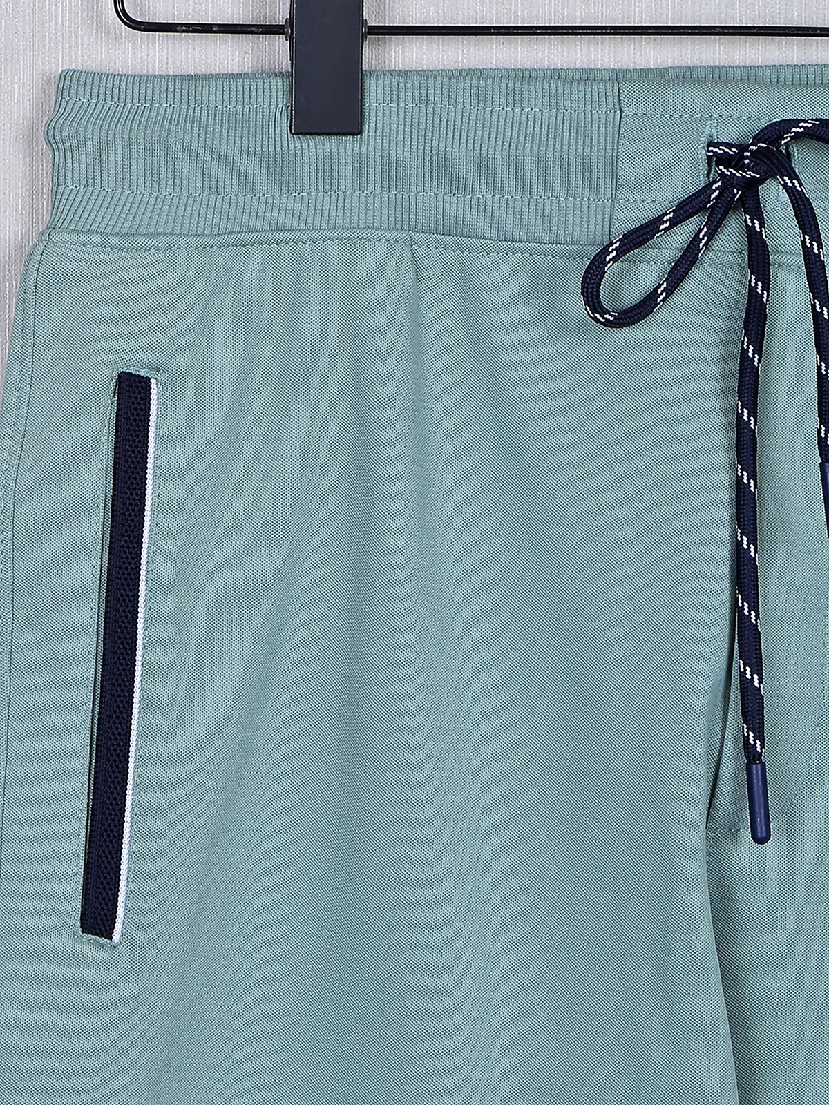 XN Replay sea green cotton night track pant