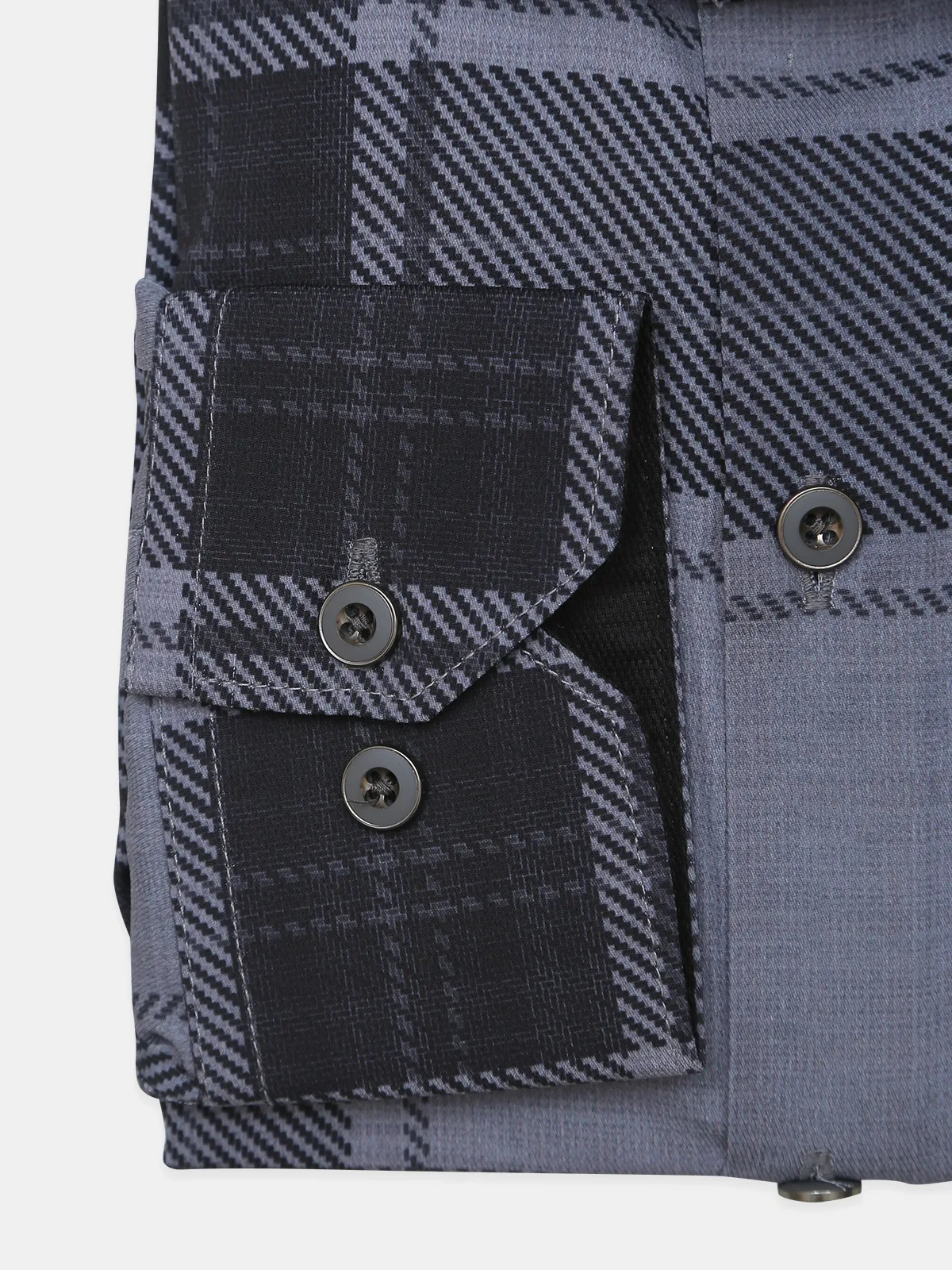 Z2000 checks style grey color formal cotton shirt