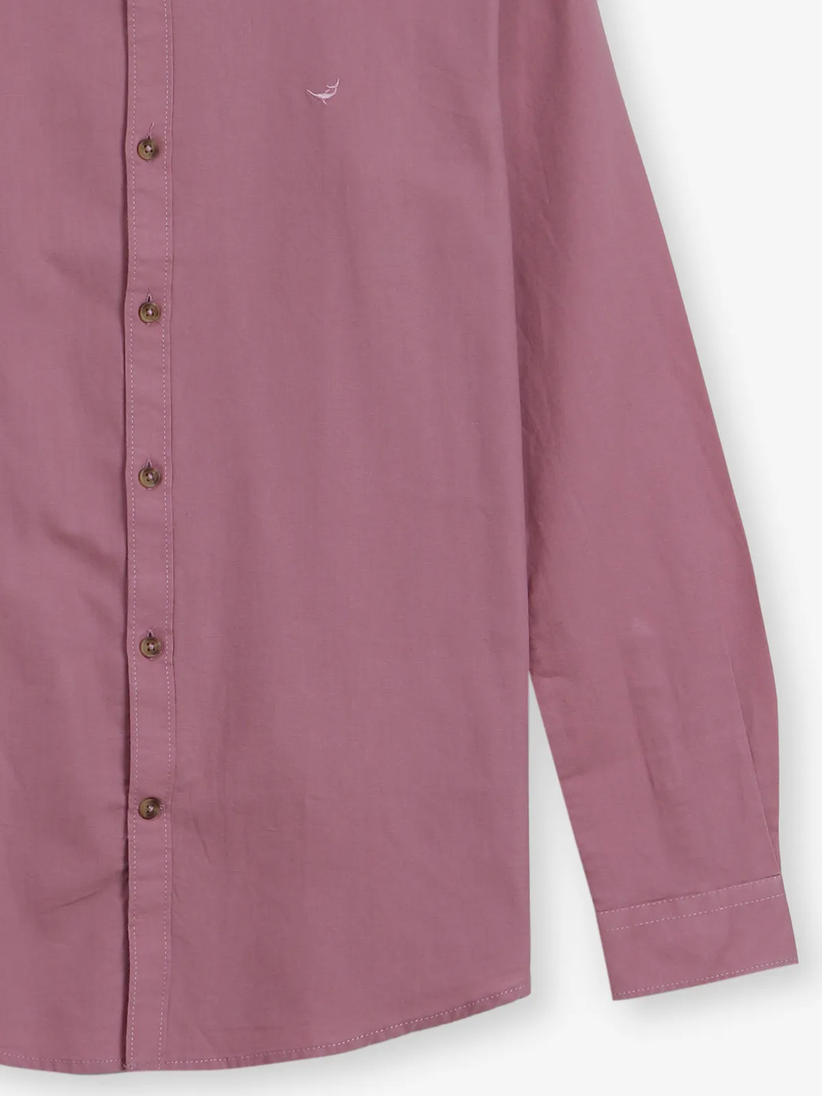 FRIO onion pink plain cotton shirt