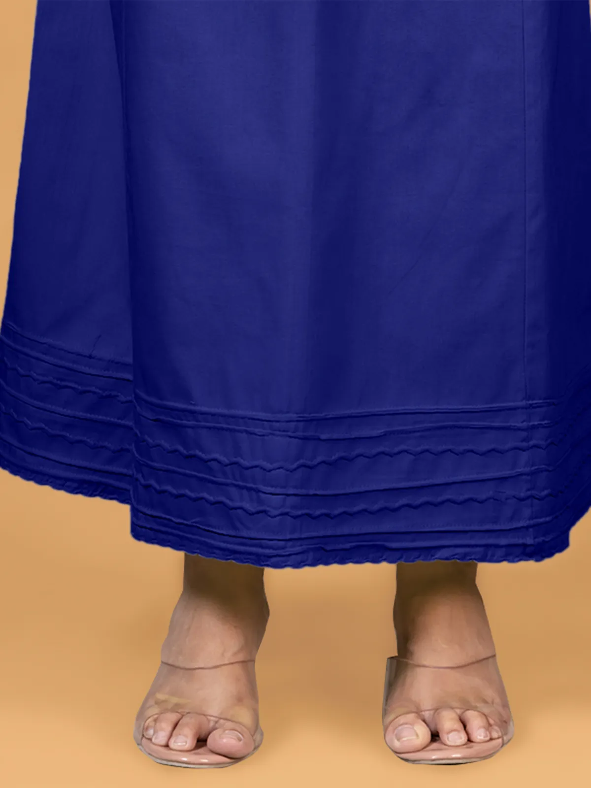 Blue cotton plain petticoat