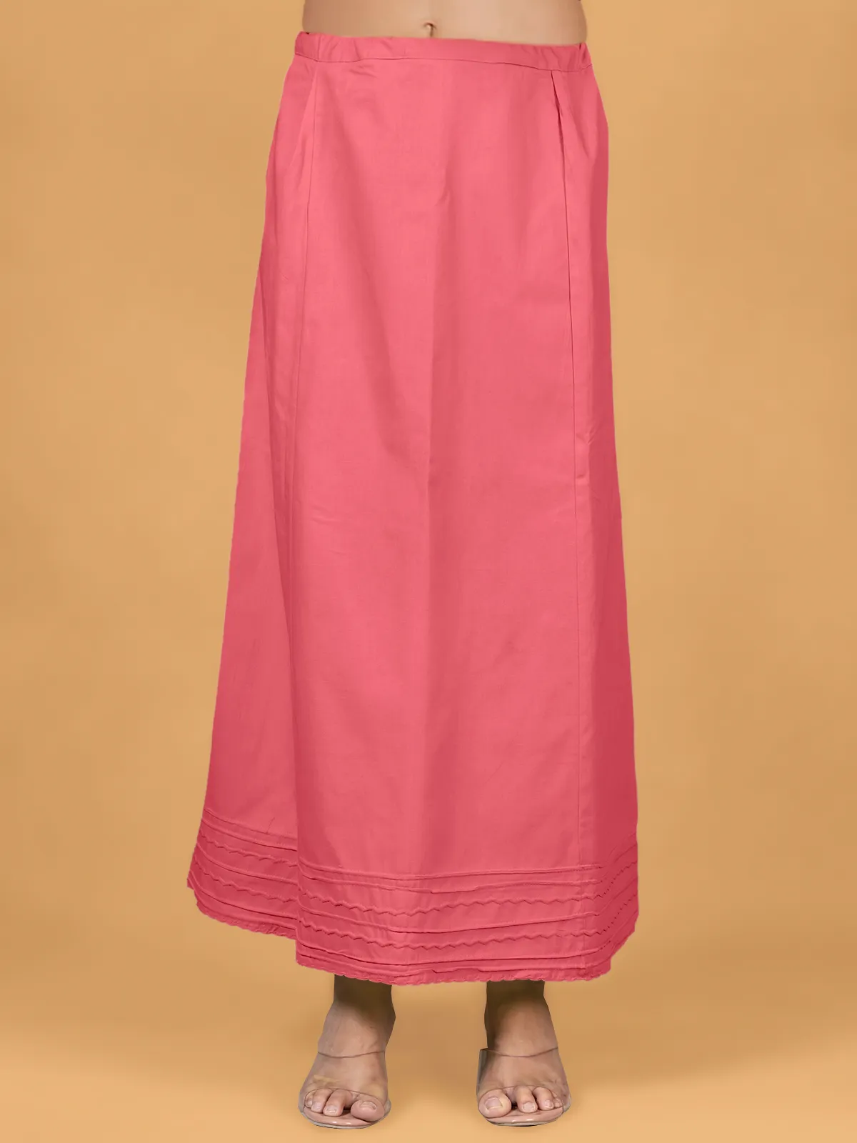 Magenta cotton plain petticoat