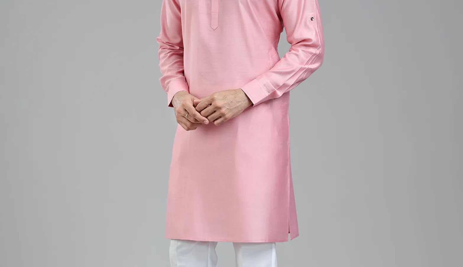 Light pink simple yet classy kurta set for festival