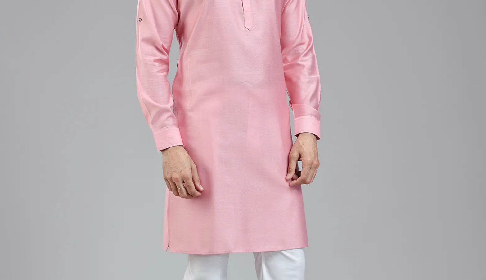 Light pink simple yet classy kurta set for festival