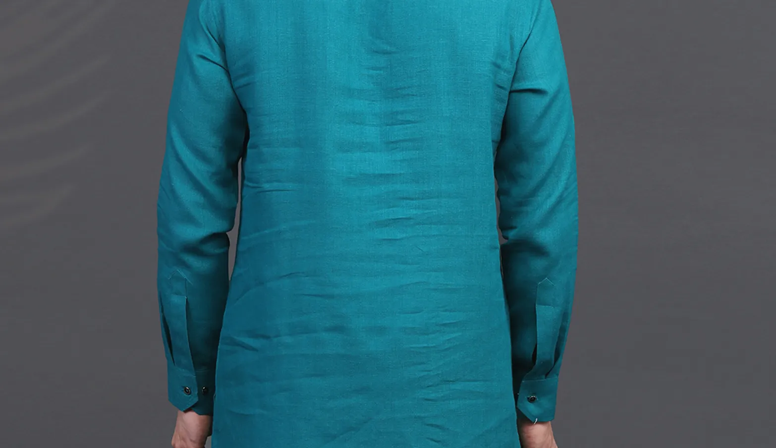 Rama green linen festive wear mens kurta