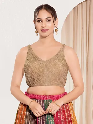 Beige Readymade Blouse - Shop Stylish Beige Blouses in USA |