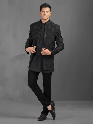 Indo Western: Buy Men's Black Indo Western at G3Fashion in USA |... Indo Western: Buy Men's Black Indo Western at G3Fashion in USA |...