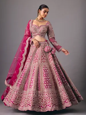 Designer Lehenga Choli voor dames Bruidsoutfit Indiase bruiloftskleding Functie Lahenga-receptiekleding - België