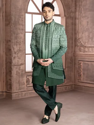 Men Indo Western Dress For Engagement For Groom Mens Indian Latest Design  For Black Indo Western