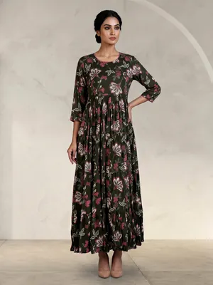 long kurti dress Buy ANNI Designer Women's Rayon Viscose Printed Straight Kurta with Palazzo & Dupatta (AMBARSARIYA Cream_S_Cream_Small) at Amazon.in