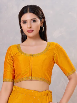 Ameri 新品♡ INDIA PRINT TURN OVER BLOUSE Readymade Blouse - Shop Designer Blouses for Sarees & Lehengas in