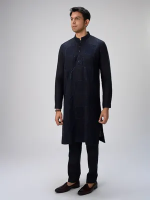 mens navy blue shalwar kameez