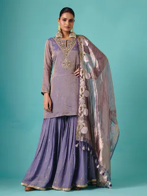 green and white dress for women Green Embroidered Silk Anarkali main image 0