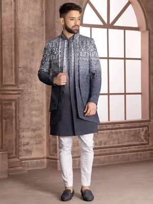 indo western dress for engagement male Short Black Velvet Evening Dresses, Black Strapless Velvet Party Dress