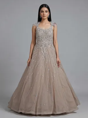blue sparkly formal dress strapless blue sequins formal – T. L. Dowell's main image 1