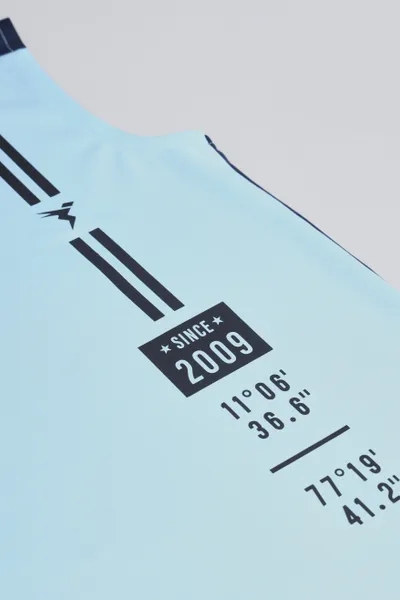 Technosport Boy's Active Sky Blue Running Tank Top
