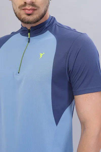 Technosport Mens Active Zip Neck T-shirt