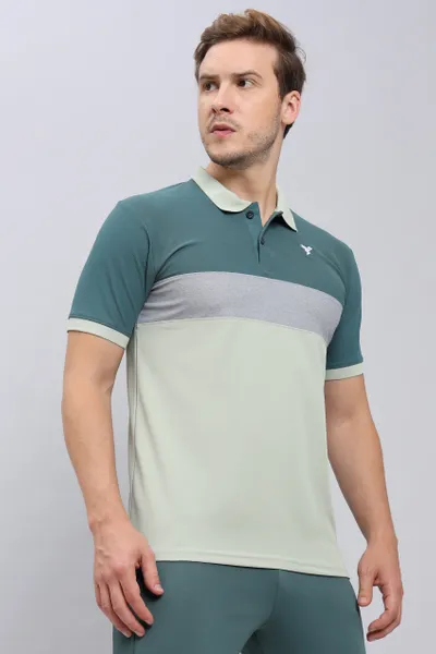 Technosport Men's Active Winter Green Polo