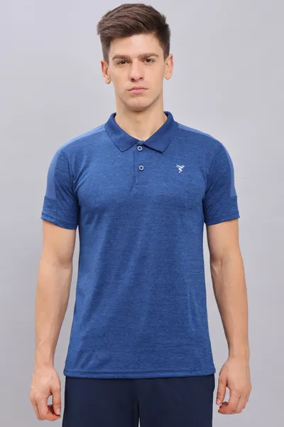 Technosport Men's Active Denim Polo T-Shirt