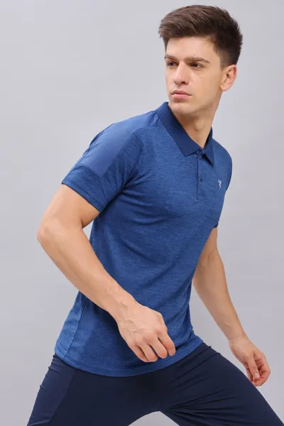 Technosport Men's Active Denim Polo T-Shirt